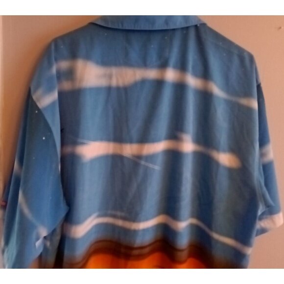 Vintage Reynolds Perry RP55 JNS Co Streetwear Polyester Button Up Shirt XXL Y2K - Picture 9 of 13